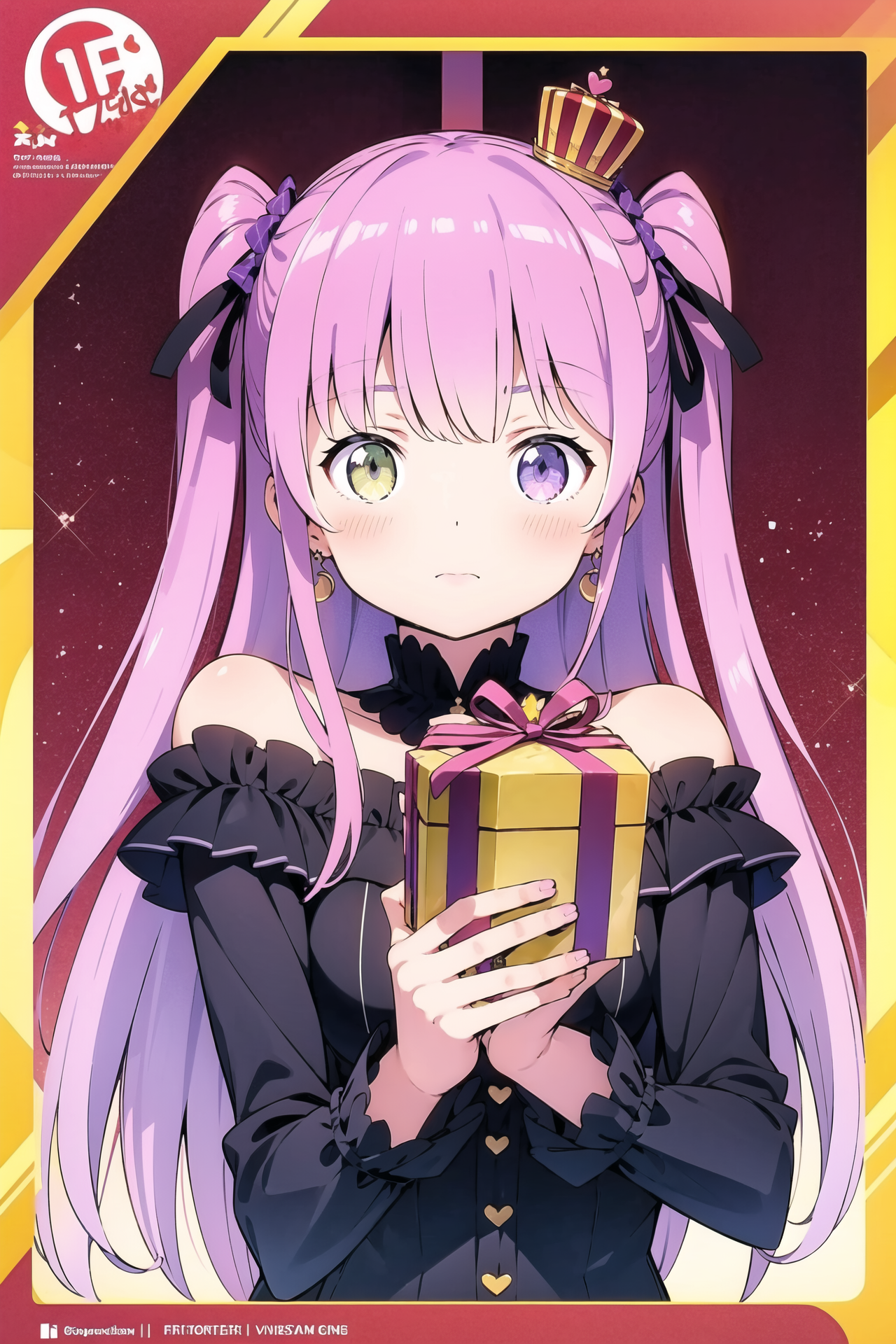 06898-3821697631-1girl, himemori luna, virtual youtuber, crescent earrings, candy hair ornament, box, heterochromia, solo, jewelry, pink hair, lo.png